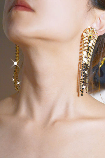 Legering Rhinestones Vintage Boho Leaf Dusk øredobber